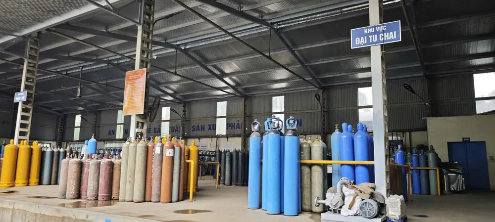 Kho bình khí công nghiệp của Linh Ngân Gas